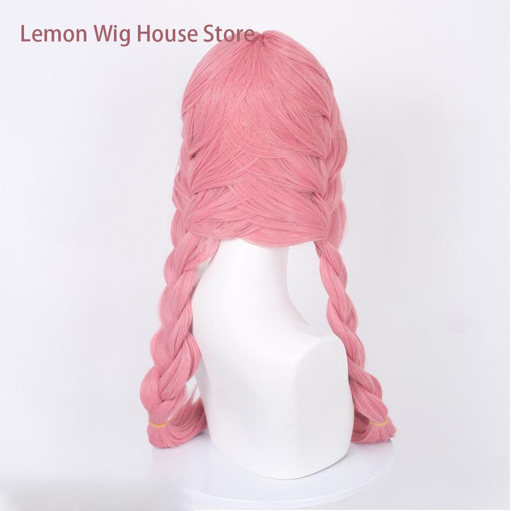 Anime Suzuki Miyu Cosplay Wig 70cm Long Braided Pink Wig Heat Resistant Synthetic Wigs for Halloween Party Costume Anime Wig