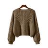 Cárdigan de Punto Casual Vintage Ajustado para Mujer para Uso Diario