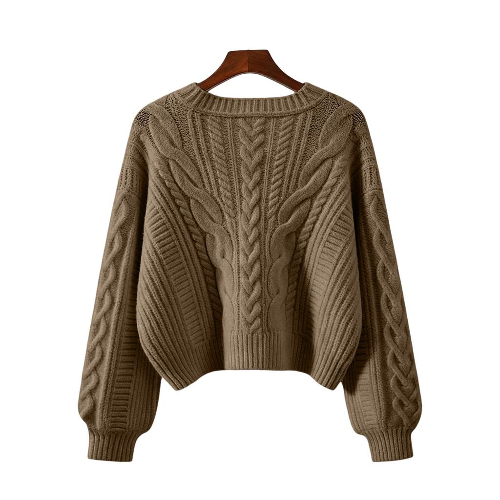 Cárdigan de Punto Casual Vintage Ajustado para Mujer para Uso Diario