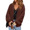 Casual Long Sleeved Knitted Cardigan Jacket Fashionable Loose Sweater for Women