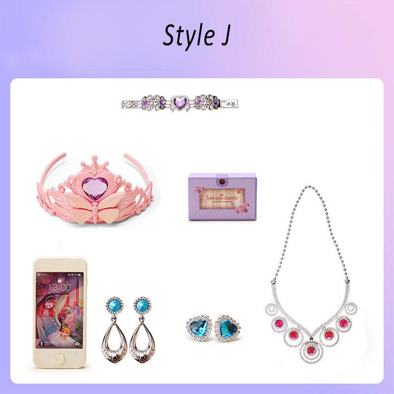 Kids Toys Pretend Play Beauty & Fashion Toy Simulation Makeup Set Jewelry Crown Necklace Cosmetic Educational Toy For Girls Gift