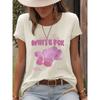 Maglione Girocollo Tondo a Forma di Petalo Estivo T-shirt a Maniche Corte da Donna