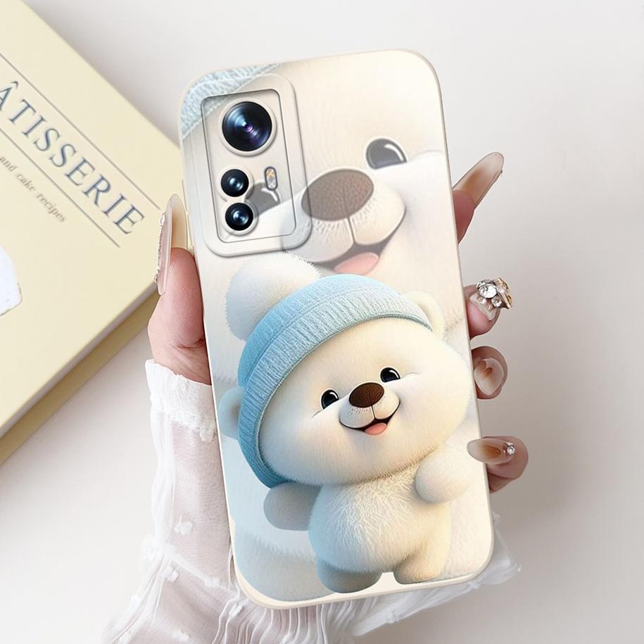 For Xiaomi 12 Pro Case Mi 12 12X 12S Cover Cute Cartoon Rabbit Panda Soft Silicone Lens Protective Cases For Xiaomi 12S Pro Capa