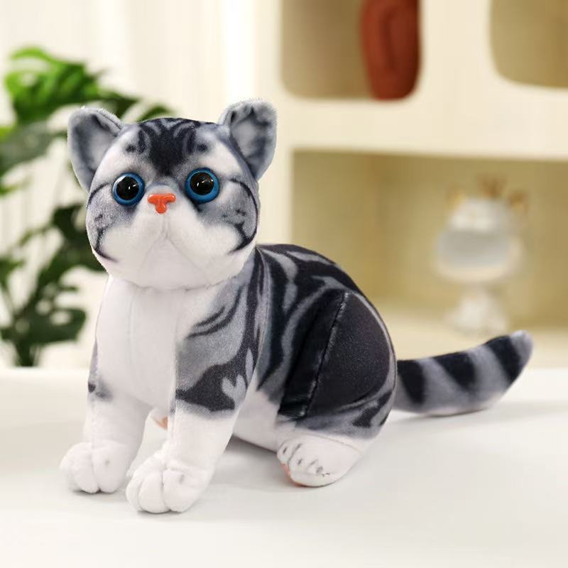 26cm New Simulation Striped Cat Doll Stuffed Plush Toy Cartoon Anime Cute Pillow Pillow Pillow Children s Birthday Gift Fun Doll