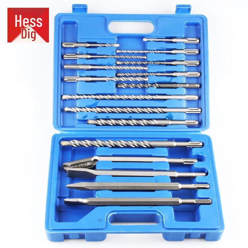 HESIDIGE Electric Hammer Drill Bit & Chisel Set