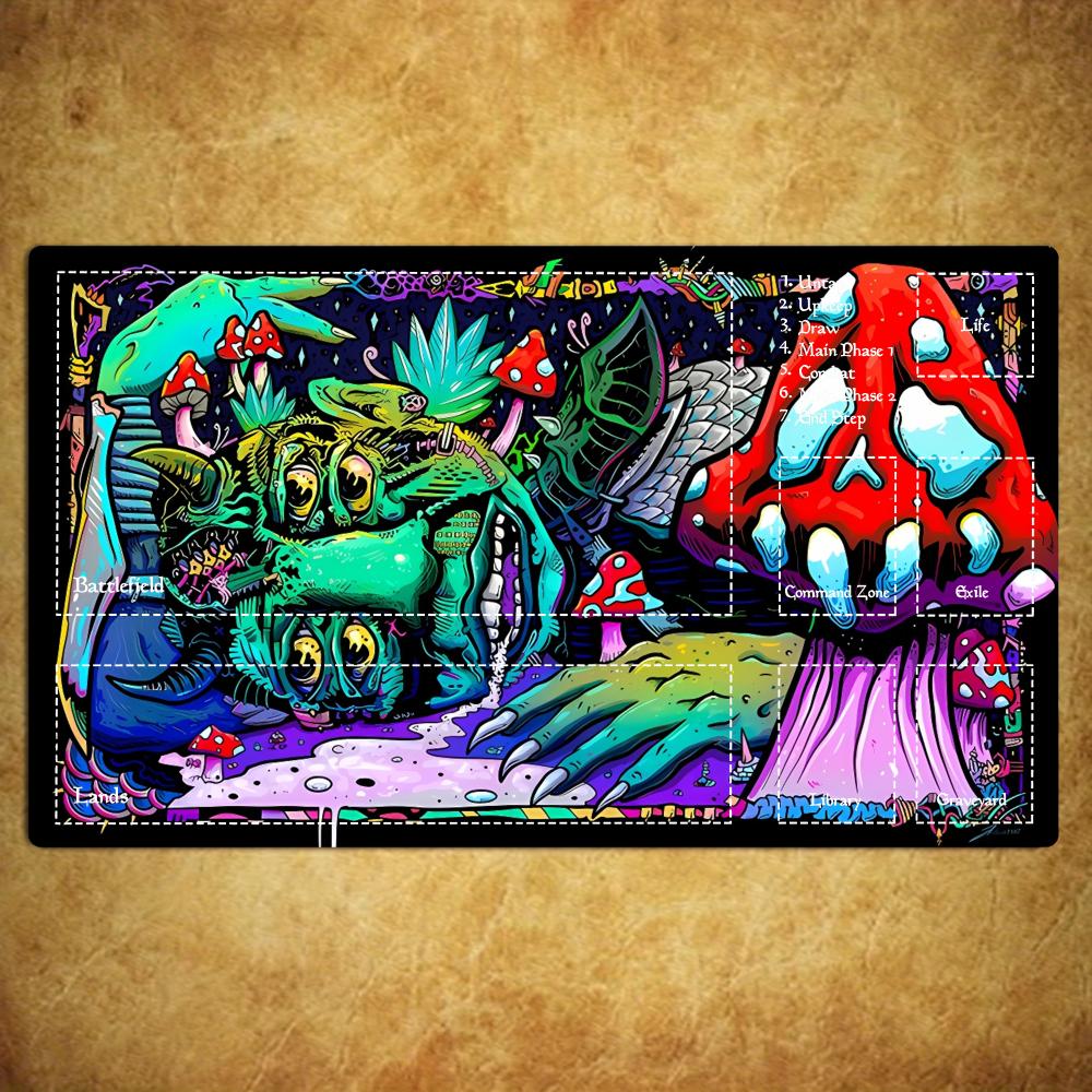 Tentacle Tree Monster Magic Card Battle Mat TCG Playmat Anti-Slip Base Gathering Gaming Mat Board Game Mat for TCG