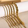 Fashion Accessories, Stainless Steel Twist Bracelet Bracelet 18K Gold Women'S Jewelry