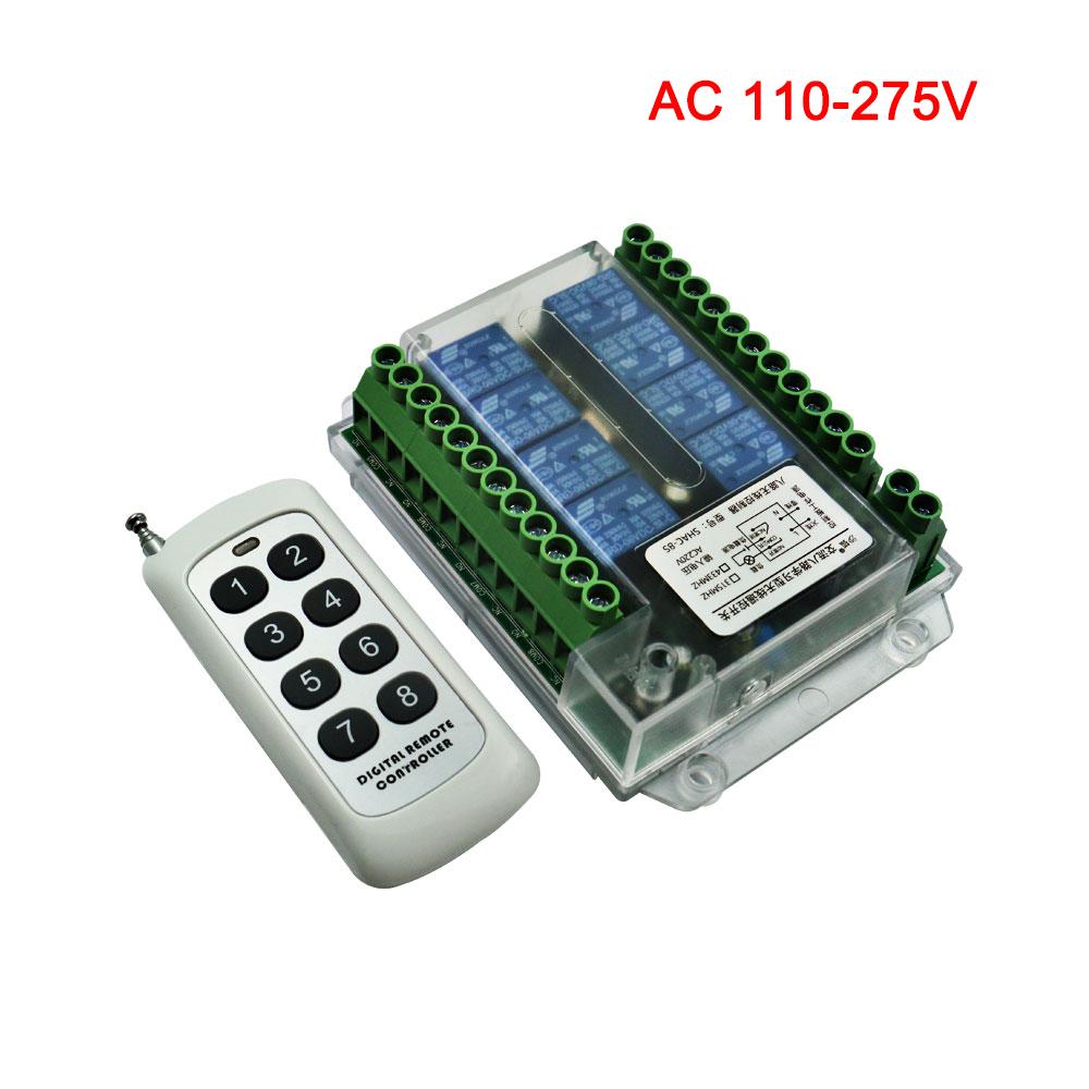 8 Channel Wireless RF Remote Control Switch 12V/24V/36V/220V Remote Control Wireless Remote Motor Control Switch