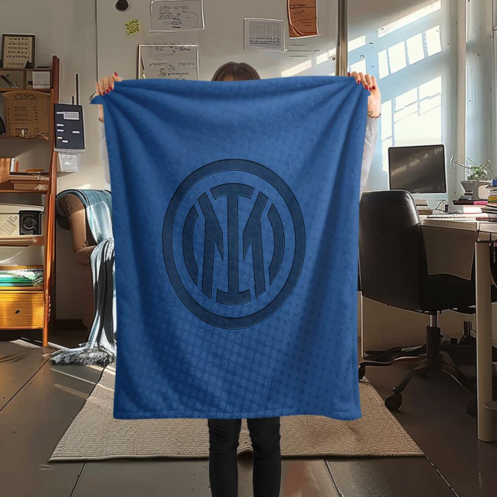 FC Internazionale Milano Flannel Blanket, High Quality Comfortable for All Seasons, Home Decor, Warmth and Comfort
