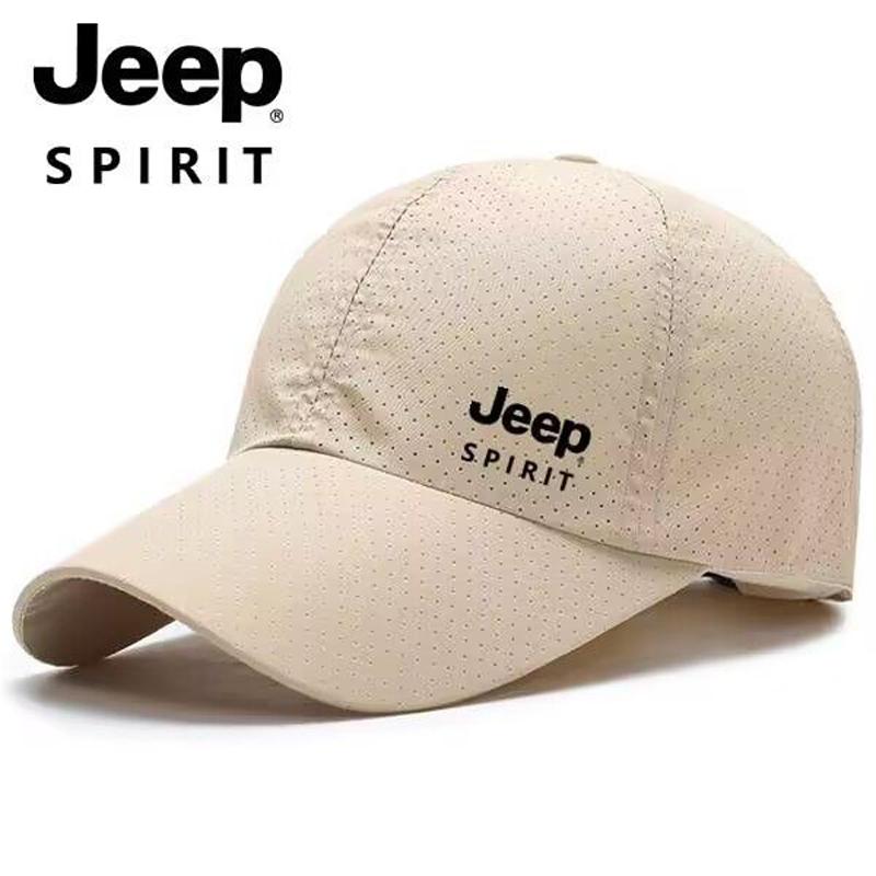 JEEP Spirit Quick drying Sports Hat Men's and Women's Duck billed Hat Spring/Summer Baseball Hat Breathable Sunscreen Hat AKT1