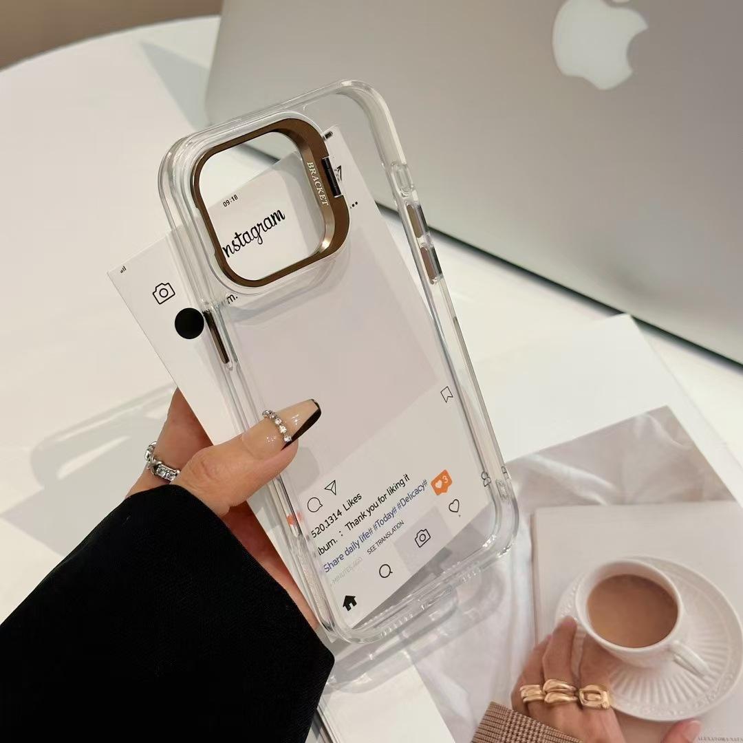 

Подходит для iPhone16PM, чехол для мобильного телефона с невидимым кронштейном для объектива Apple 13/14/15, прозрачный акриловый защитный чехол Samsung S25 Ultra