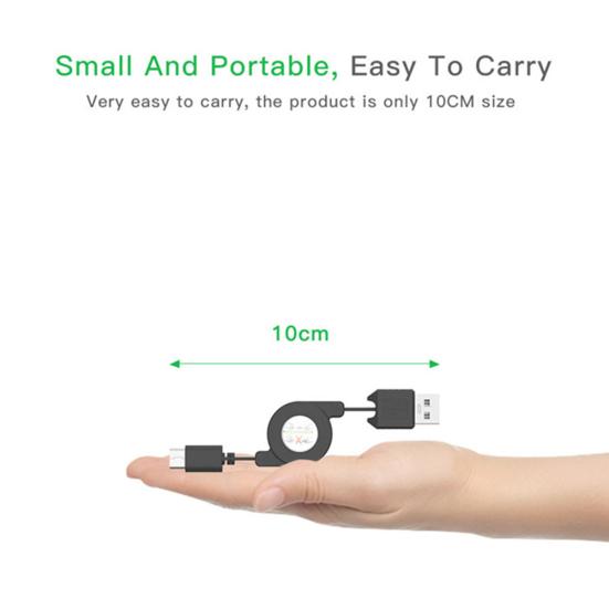 Type-C Retractable Data Sync Phone USB 3.1 Charging Cable Cord for Android iOS