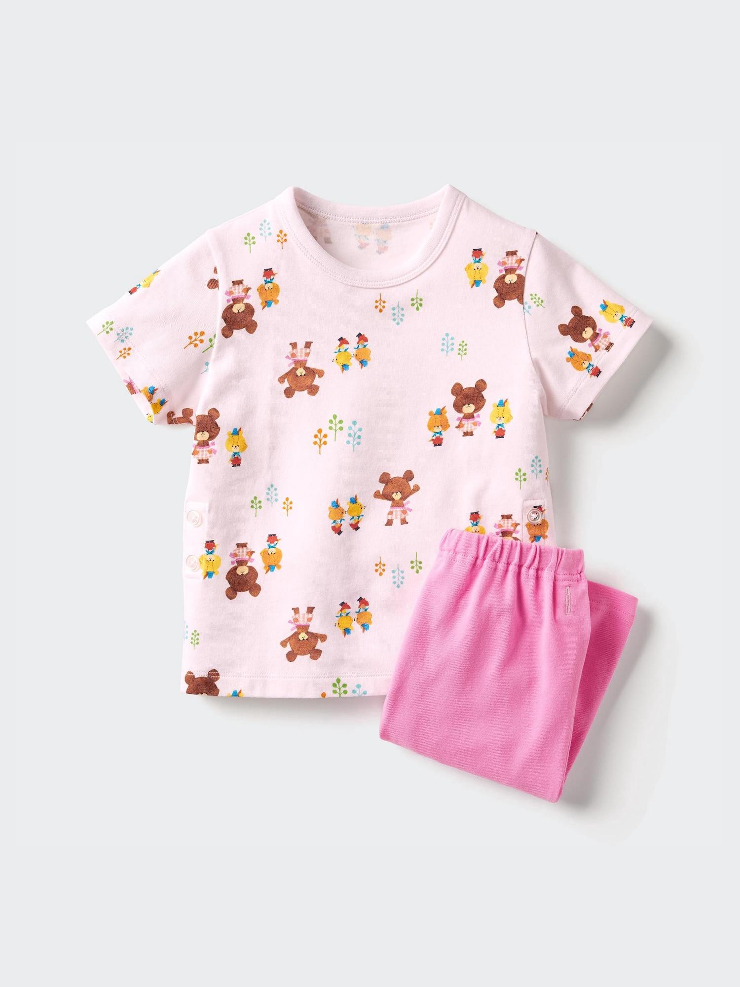 

Uniqlo Bt Picture Book Dry Пижама с коротким рукавом 12 PINK/BABY 80