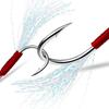 Ise Ni High Carbon Steel Barbed Hook with Feather for Sea Fishing