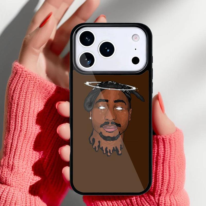 2Pac Tupac Shakur Phone Case for iPhone 17 16 15 14 13 Pro Max Back Cover for 12 11 Pro Coque