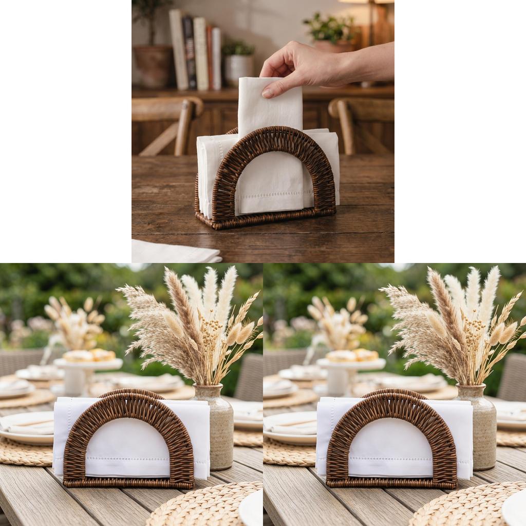 Napkin Holder For Kitchen And Dining Room With Washable Design And Retro Style
