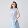 Top Colete Tricotado Elegante Srcr Feminino com Mistura de Seda de Amora