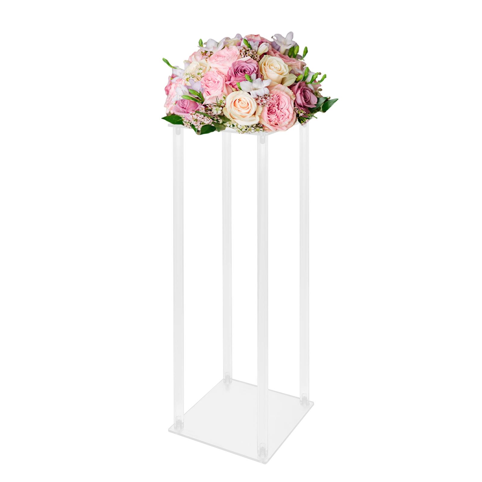 

10 Pcs Wedding Centerpieces Acrylic Vases Clear Column Flower Vase Flowers Stand 7.87 x 7.87 x 23.6 Rectangular Flower чистий