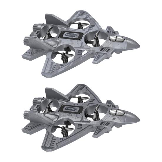 Kinder Fernbedienung Flugzeug Spielzeug mit LED Lichtern 360 Grad Stunt Flip Mini EPP Schaumstoff Kampfjet Modell Anfänger Kinder Erwachsene 2,4 GHz RC Flugzeug