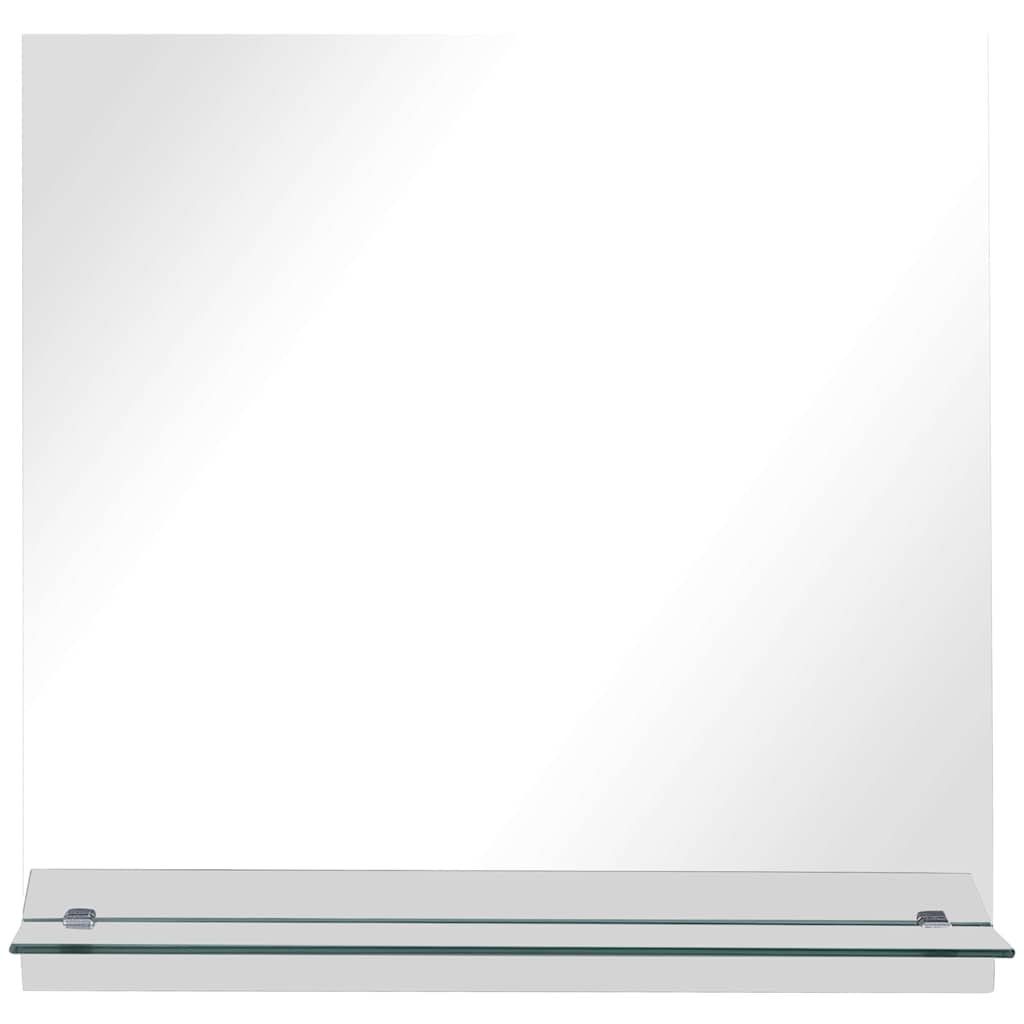 Wall Mirror with Shelf 30*30 cm Tempered Glass