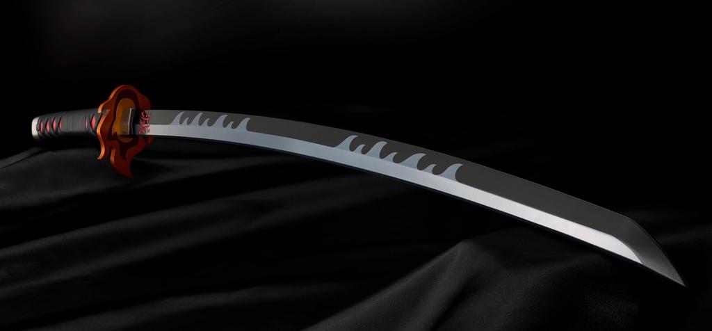 TAMASHII NATIONS PROPLICA Demon Kimetsu no Yaiba Nichirin Sword Kyojuro Rengoku Tsuba 880mm ABS Diecast Painted Complete Figure Slayer (Tanjiro