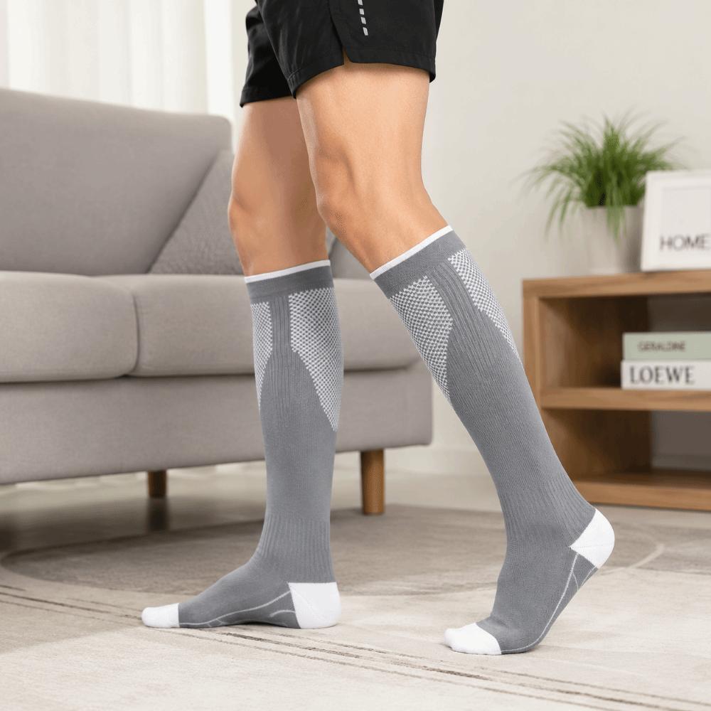 Knee High Circulation Support Socks Elastic Sports Stockings Compression Socks For Travel