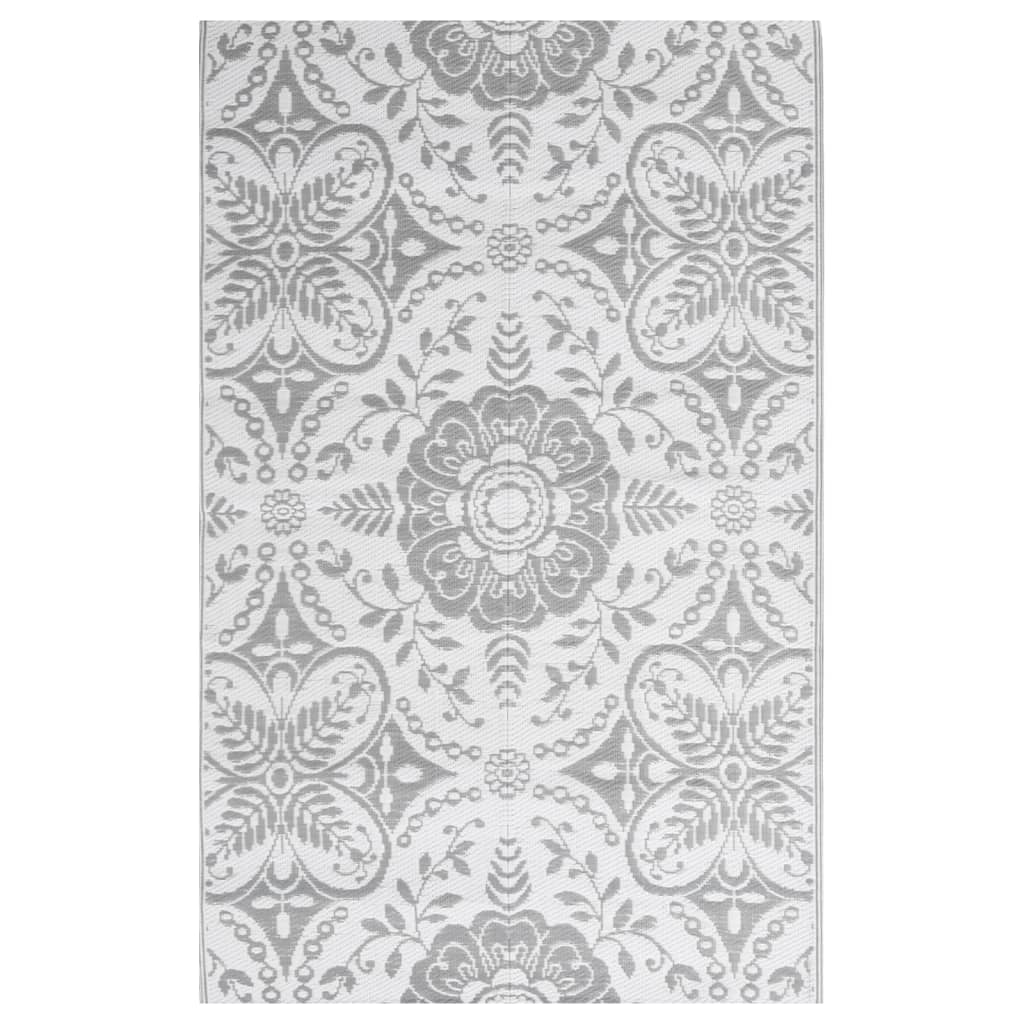 Outdoor Rug ARAKIL Light Grey 140x200 cm PP