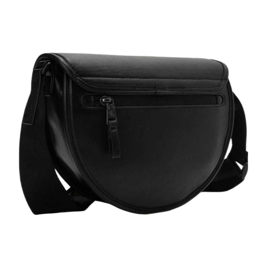 New CALVIN KLEIN Recycled Polyester Saddle Bag, Shoulder Bag, Crossbody Bag Men's Black HH3799-001
