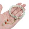 Elegant Round Jade Korean Bracelets White Color Peach Blossom Party Gifts for Women Girls Fashion Jewelry Accessories