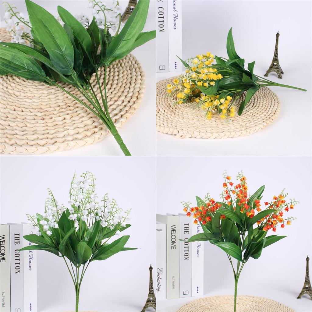 Elegant 7 Branch Artificial Lily Of The Valley Bouquet For Stunning Home And Wedding Decor