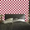 Red Checkerboard Wallpaper for Living Room and Bedroom 50x1000