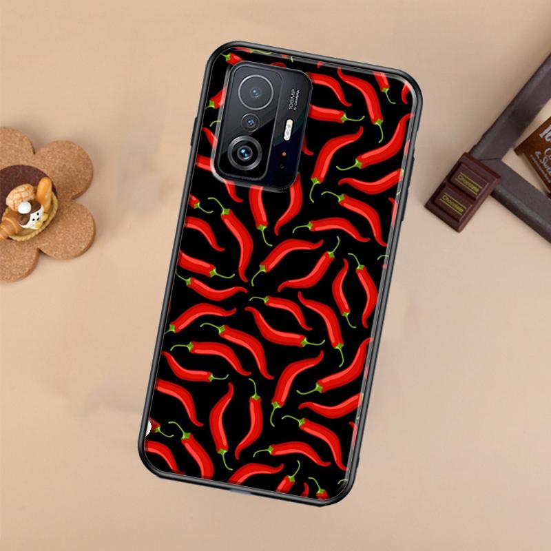 Red Chilli Pepper Pattern Case For Xiaomi 14T 11T 12T 13T Pro 13 14 Ultra POCO X7 Pro X3 X5 F3 F5 F6 M6 X6 Pro Cover