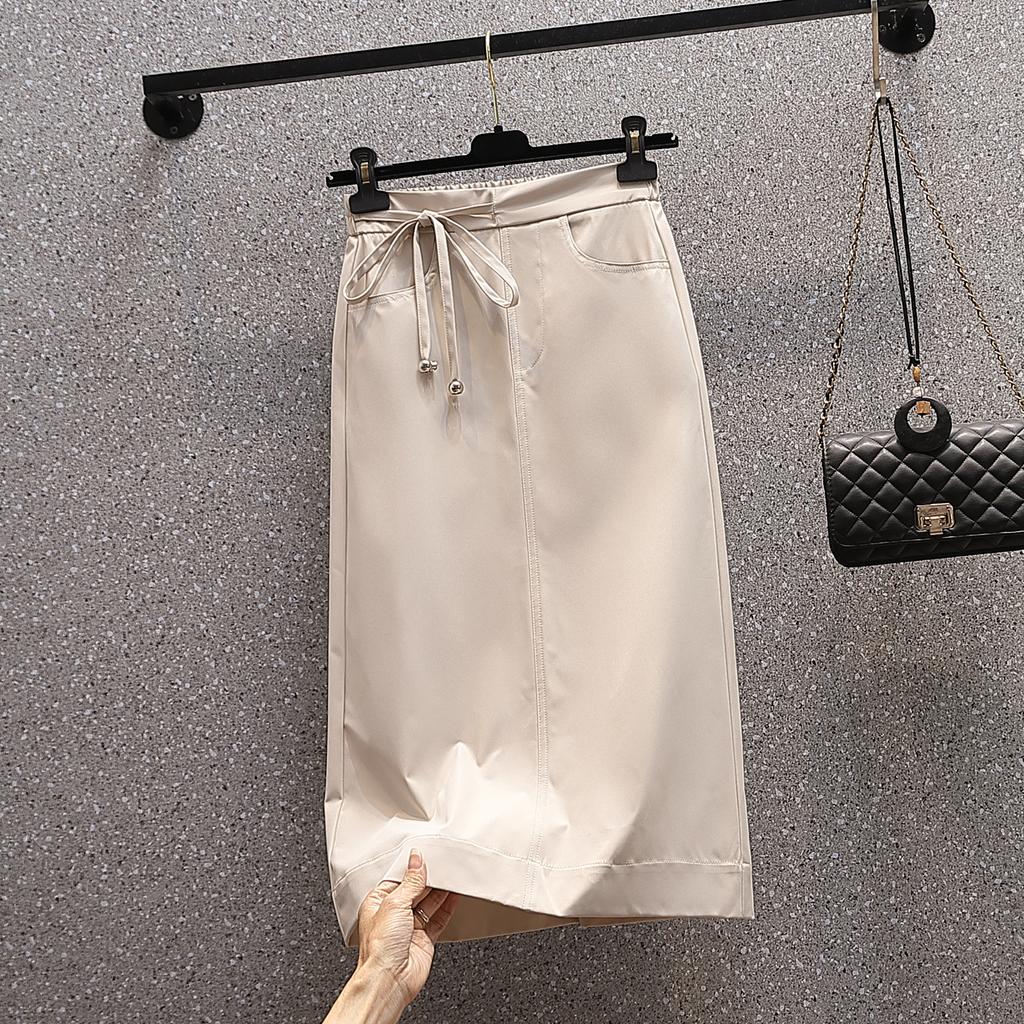 DIMANAF 2025 vara femei Plus Size fuste Vintage elastice solide A-line fuste elegante noi talie înaltă