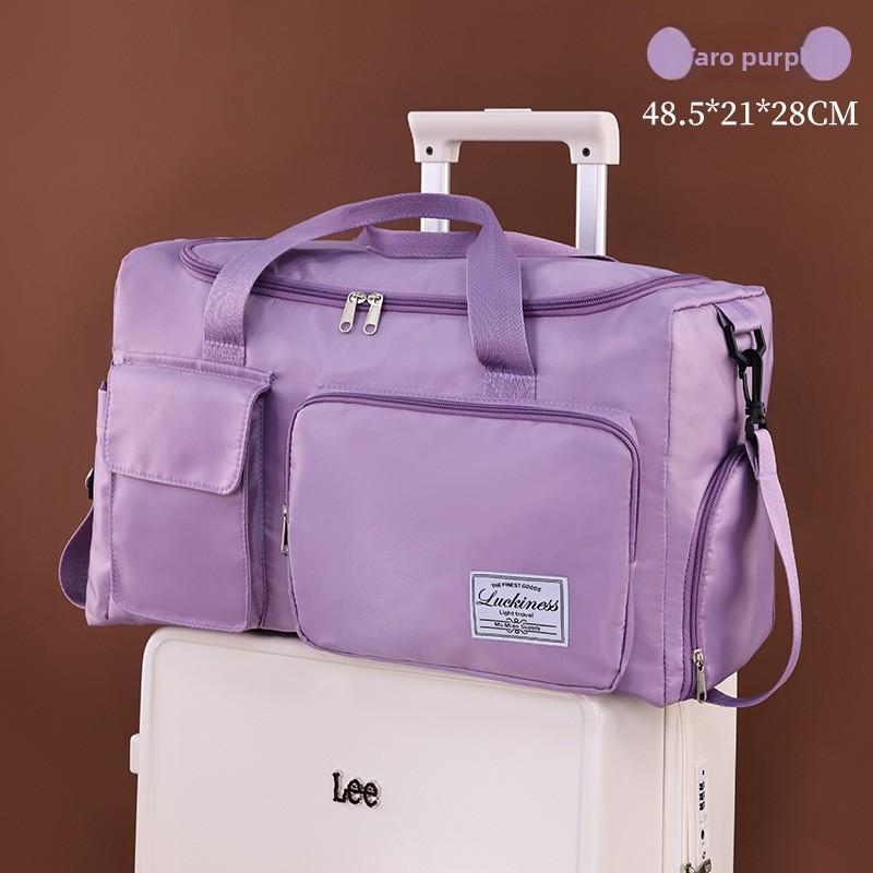 Large Capacity Shoulder Strap Waterproof Luggage Bag Can Be Put On Tie Rod Storage Luggage Bag Travel Bag Multi-layer Storage