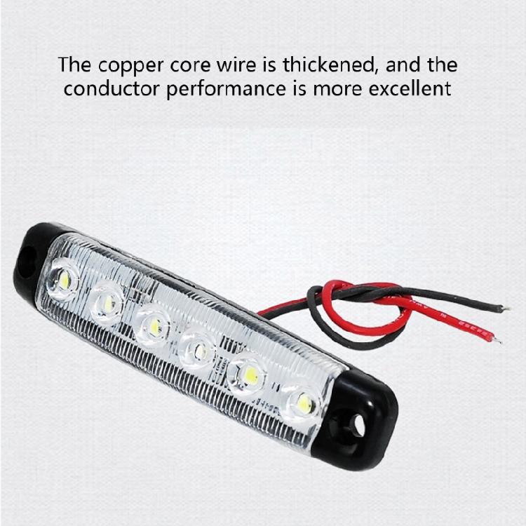 12-24V 6 LED Rear Indicator Light for Truck Trailer Side Marker Turn Signal Lamp