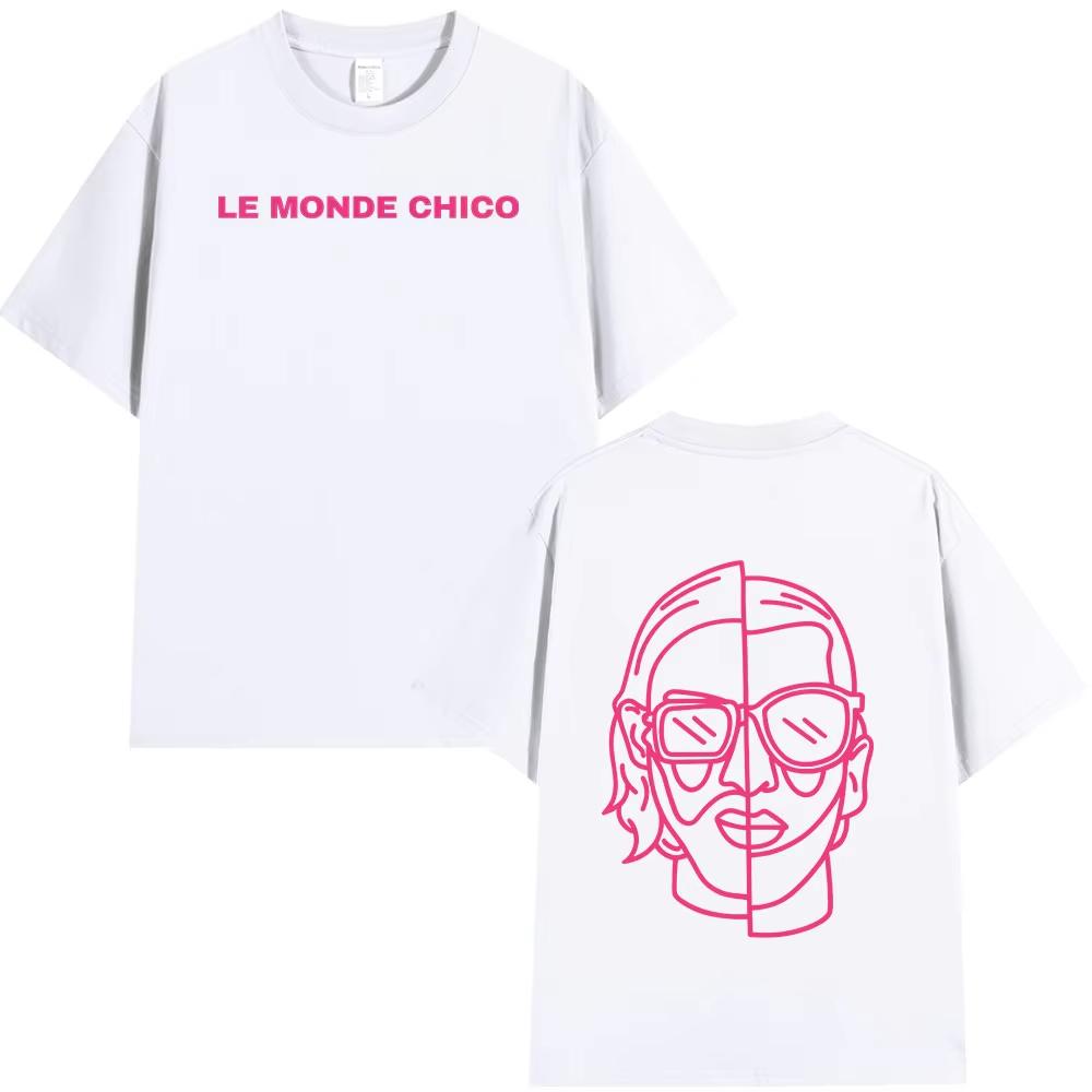 Le Monde Chico T-Shirt Französischer Rapper PNL Album Grafikdruck T-Shirt Herren Damen Hip Hop Mode Oversized Tägliche Kleidung Cooles Oberteil