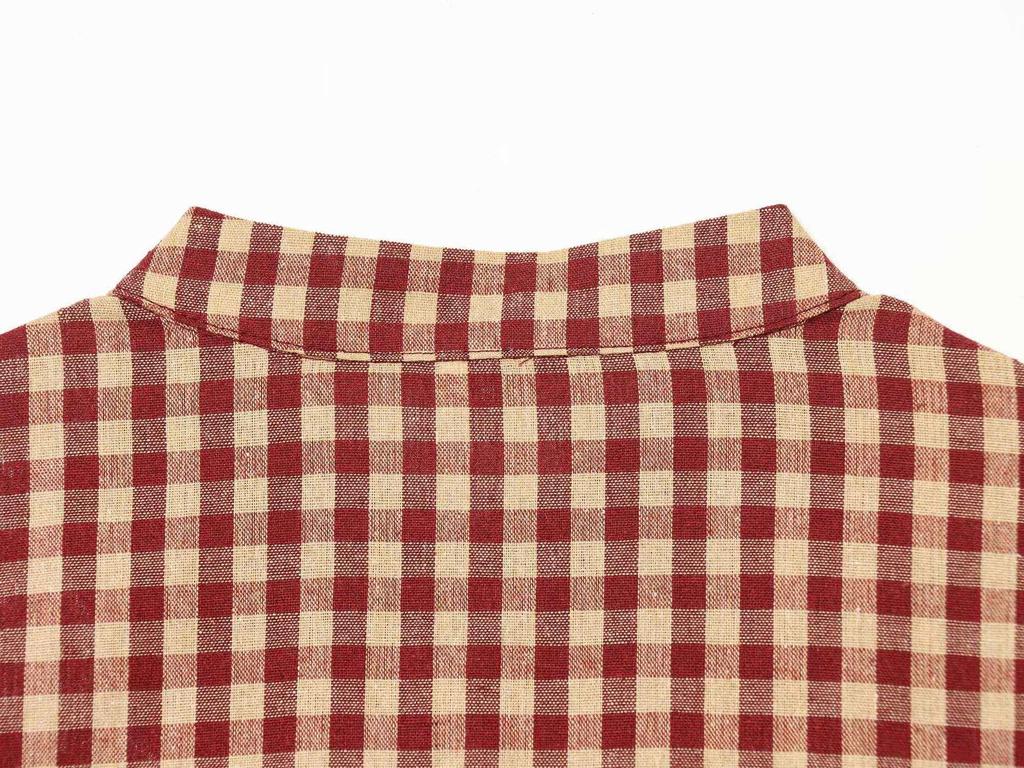 Women's Fashion Versatile Small Plaid Layered Shirt Top