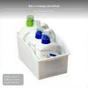 Rolling Storage Rack, PP Organizer Bin, Bathroom Laundry Shelf, Space Saving White Small
