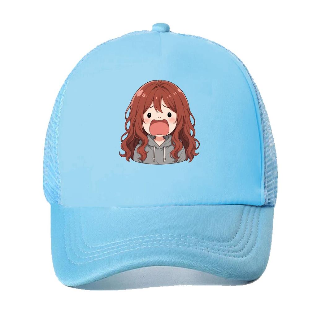 Expressive Chibi Anime Girl Portrait Mesh Baseball Cap For Womens Unisex FeUnisex Beach Dad Hat Hip Hop