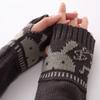 Rabbit Head Fingerless Woolen Gloves New Autumn and Winter Style Typing Warm and Fashionable Arm Covers Men's and Women's Knitted Arm Covers