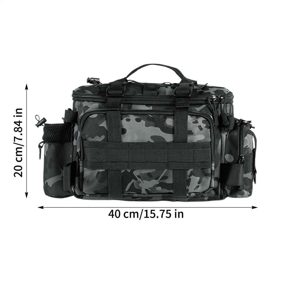 

Tackle Box Bag Large Capacity Gear Holder Waterproof Fishing Bag For Outdoor Saltwater Freshwater Lake River Shore Pier Pond светло-серый