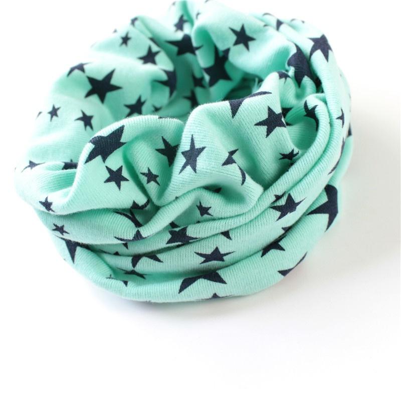 Baby Boys Girls Kids Long Warm Stars Printed Snood Outdoor Neck Warmer Scarf