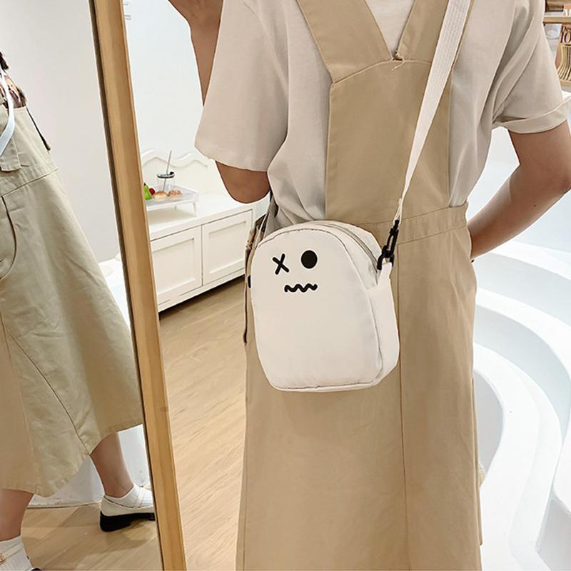 Vintage Shoulder Underarm Bag Funny Devil Ghost Crossbody Bag Ladies Designer Nylon Zip Purses and Handbags For Women ARI