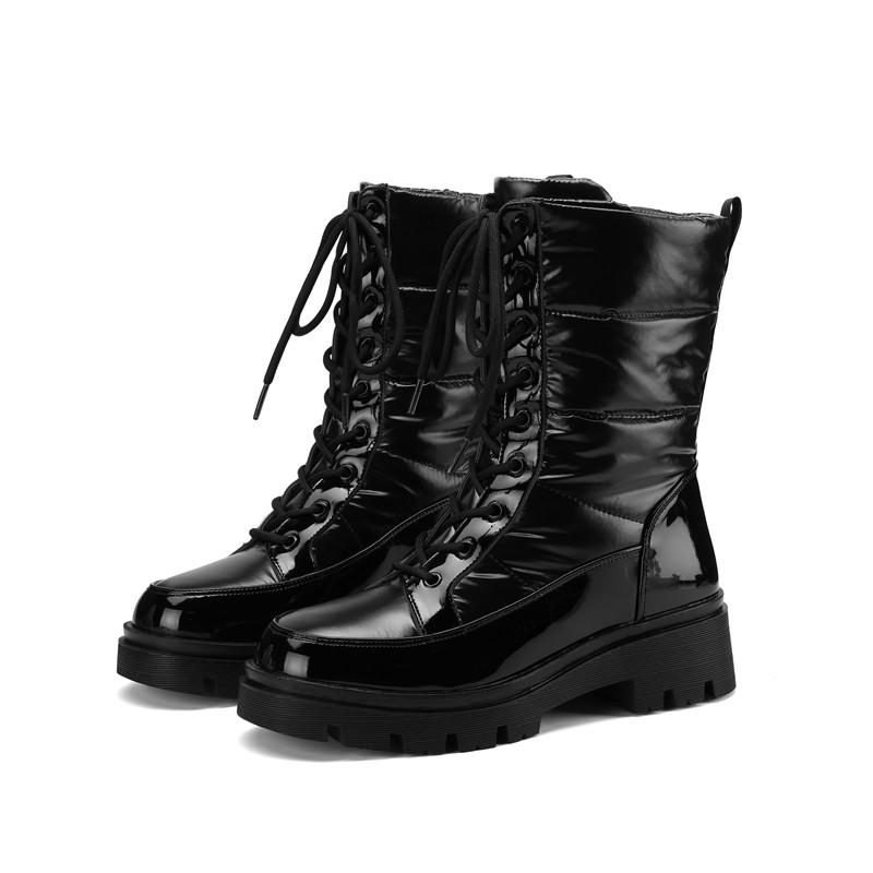 

Женские повседневные короткие ботинки, удобные и теплые осенью и зимой, на толстом каблуке, большого размера, на низком каблуке, ветрозащитные короткие ботинки 44 чёрный