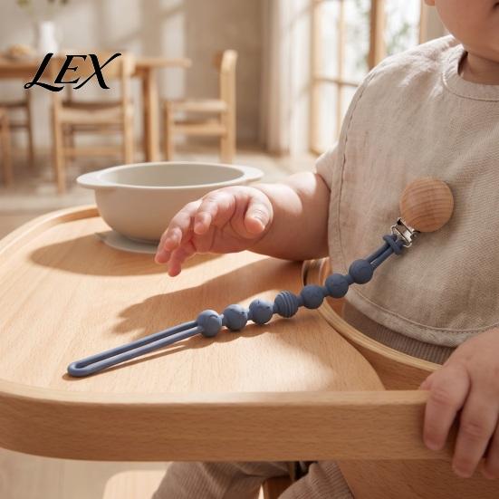 Safe Baby Accessory for Outings Pacifier Clip, Food-Grade Silicone Teether Holder Chain Infants, Nursing Toy Tether BPA-Free Anti-Slip Leash