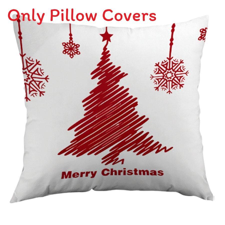 Christmas Decor Pillow Cover With Plush Material For Living Room Festive Decor