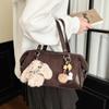 Fashi Shoulder Bag Women's European And American Retro Frosted Bowling Bag Large Pillow Bag Versatile Casual Commuter Tote