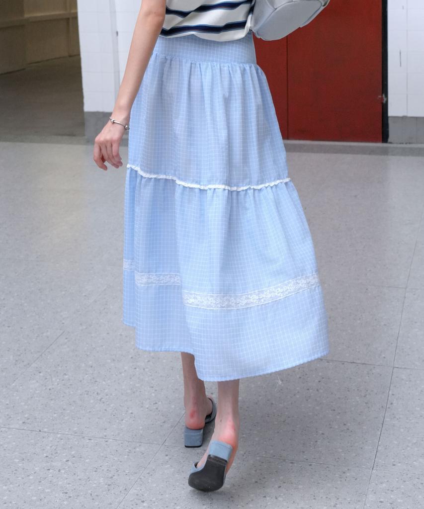 Pigment Large Baggy Lace Skirt (Kysk2605110)