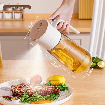 Dual-Use Glass Oil Sprayer & Pourer Set