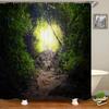 3D tropical rainforest forest landscape printed shower curtain with hook bathroom waterproof polyester bath curtain home decor